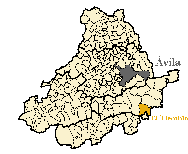 Mapa de la provincia de Ávila