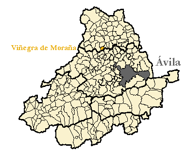Mapa de la provincia de Ávila