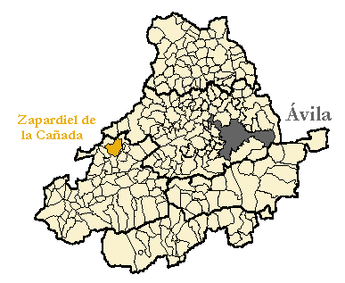 Mapa de la provincia de Ávila
