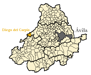 Mapa de la provincia de Ávila
