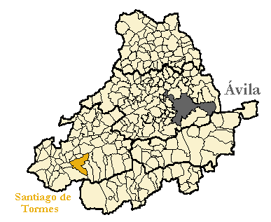 Mapa de la provincia de Ávila