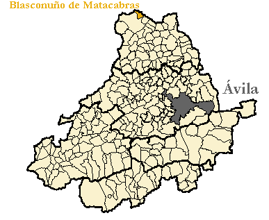 Mapa de la provincia de Ávila