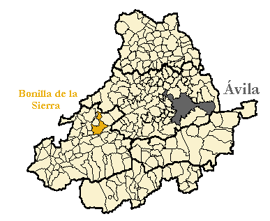 Mapa de la provincia de Ávila