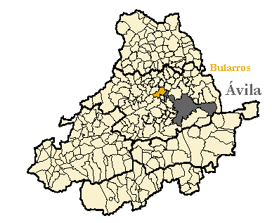 Mapa de la provincia de Ávila