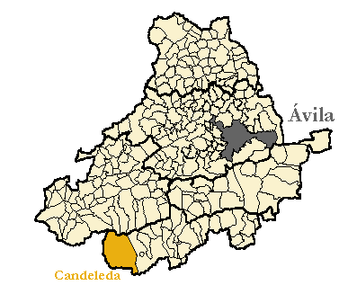 Mapa de la provincia de Ávila