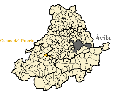 Mapa de la provincia de Ávila