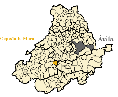 Mapa de la provincia de Ávila
