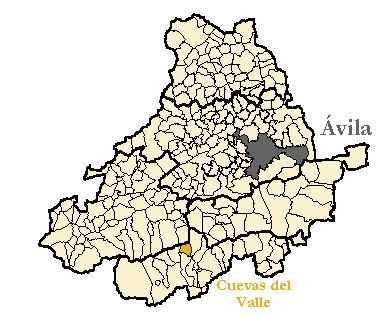 Mapa de la provincia de Ávila