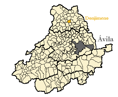 Mapa de la provincia de Ávila