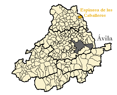 Mapa de la provincia de Ávila
