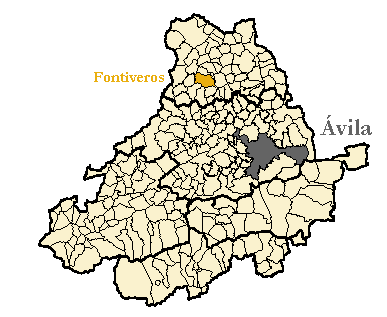 Mapa de la provincia de Ávila