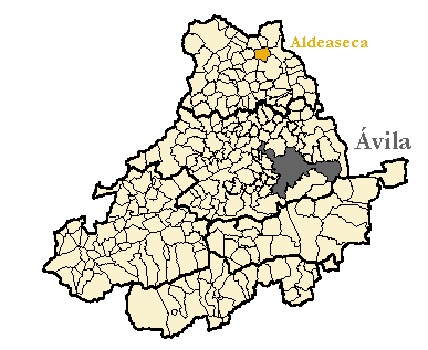 Mapa de la provincia de Ávila
