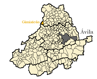 Mapa de la provincia de Ávila