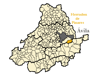Mapa de la provincia de Ávila