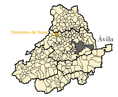 Mapa de la provincia de Ávila