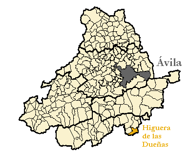 Mapa de la provincia de Ávila