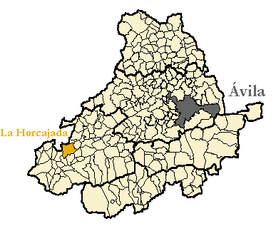 Mapa de la provincia de Ávila