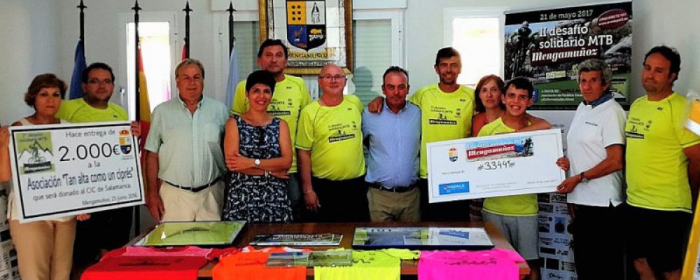 El Ayuntamiento de Mengamuñoz entrega la recaudación de la segunda edición del Desafío Solidario MTB a ASPACE