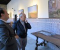 Foto de Tabla, lino y collage, en una muestra en la Diputación de Ávila con los 'Paisajes escritos' de Miguel Ángel Velasco