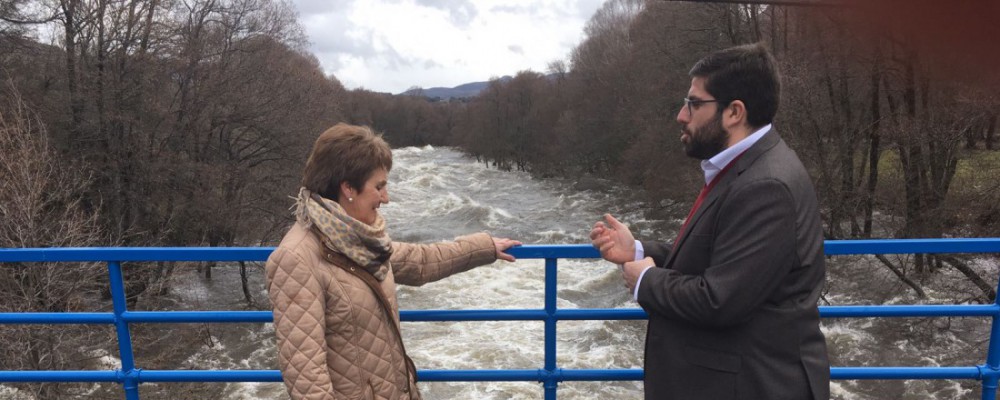 El presidente de la Diputación de Ávila visita los principales puntos de la provincia afectados por la crecida de los ríos