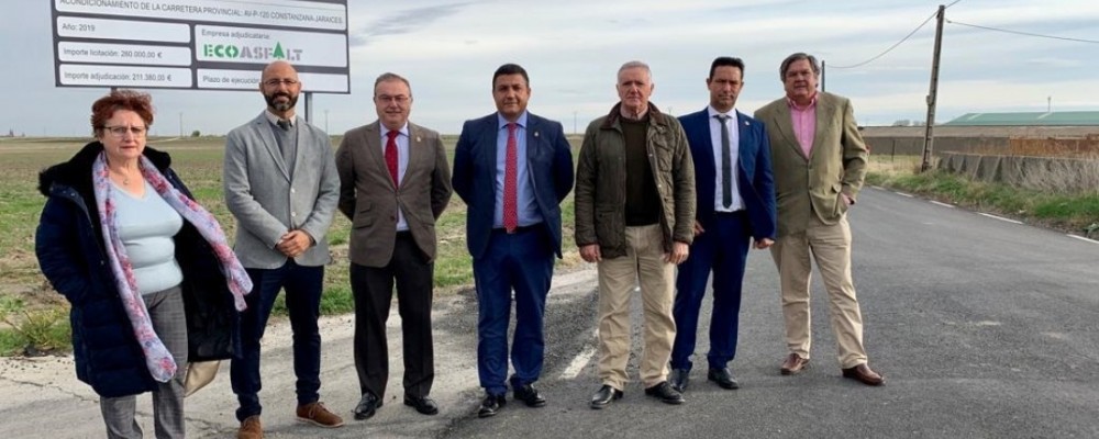 El presidente visita las obras de la carretera de acceso a Jaraíces y Fontiveros