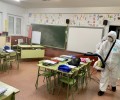 Foto de El CEIP Juan de Yepes, de Ávila capital, abre las desinfecciones de esta semana por parte de la Diputación