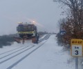 Foto de La nieve de esta madrugada moviliza siete quitanieves y una pick-up en las carreteras de la provincia