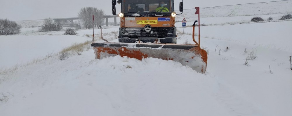 140.000 kilos de fundentes esparcidos este sábado contra la nevada de la borrasca Filomena