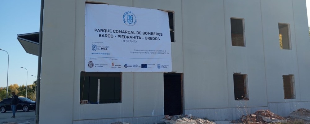 Las obras del Parque de Bomberos de Piedrahíta estarán concluidas en unos tres meses
