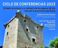 Foto de Pérez Andueza diserta sobre la calidad de los ríos abulenses en una conferencia de la IGDA en El Hornillo
