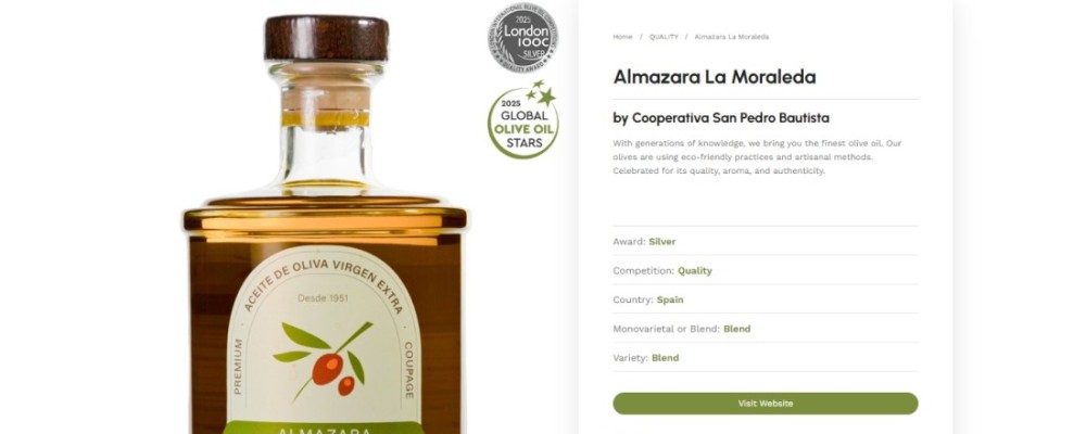 Londres, China, Mónaco y Córdoba se rinden a la calidad del AOVE de la Cooperativa San Pedro Bautista
