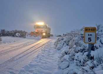 70 toneladas de fundentes esparcidas este martes por el dispositivo de vialidad invernal de la Diputaci&oacute;n