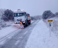 Nieve y viento complican los desplazamientos este mi&eacute;rcoles en las carreteras de la provincia