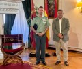 El presidente agradece al coronel Dorda sus años de servicio a la provincia como jefe de la Guardia Civil