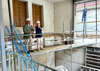 El presidente visita la remodelación del Palacete de Nebreda, que podría acabar en primavera de 2027 (2º Fotografía)