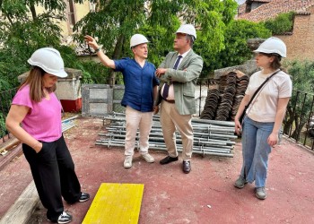 El presidente visita la remodelación del Palacete de Nebreda, que podría acabar en primavera de 2027 (3º Fotografía)