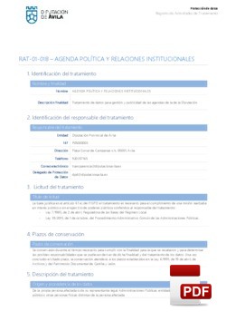 Agenda política y relaciones institucionales.