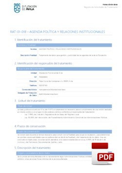 Agenda política y relaciones institucionales.