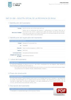 Gestión de las publicaciones de anuncios y notificaciones en el Boletín Oficial de la Provincia de Ávila.