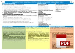 Guía de respuesta simplificada frente a incendios urbanos en Arenas de San Pedro