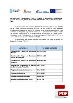 Subvención Junta de Castilla y León